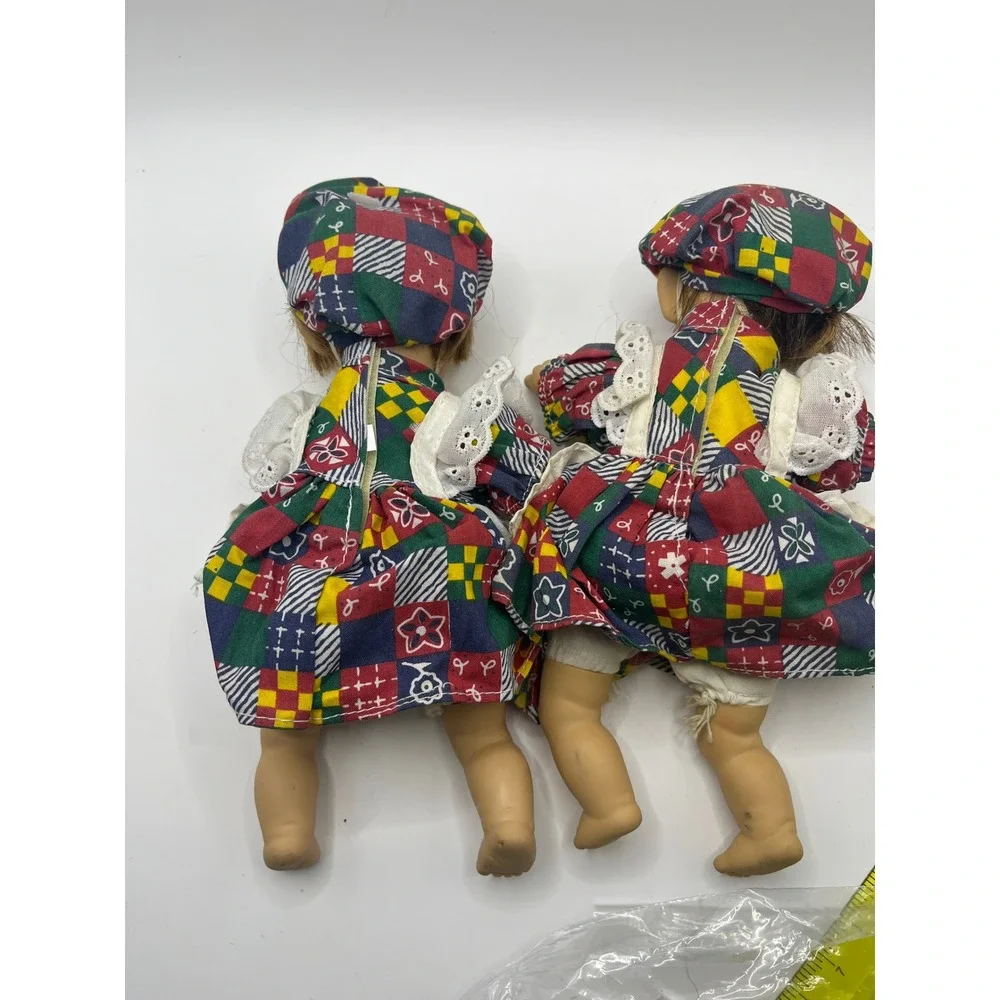 GiGo My Pals Twin Baby Dolls Vintage Patchwork Cottagecore‎ Collectible Toys
